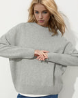 Basic Bae Round Neck Dropped Shoulder Long Sleeve Sweater