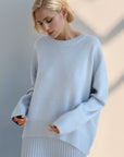 Basic Bae Round Neck Dropped Shoulder Sweater