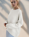 Basic Bae Round Neck Dropped Shoulder Sweater