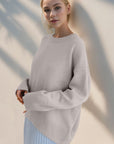 Basic Bae Round Neck Dropped Shoulder Sweater