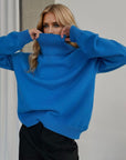 Basic Bae Turtleneck Dropped Shoulder Long Sleeve Sweater