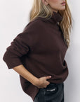 Basic Bae Turtleneck Long Sleeve Dropped Shoulder Sweater