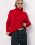 Basic Bae Turtleneck Long Sleeve Dropped Shoulder Sweater