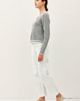 Be Cool Cable Knit Long Sleeve Contrast Edge Cardigan