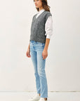 Be Cool Cable Knit V-Neck Sweater Vest