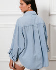 BiBi Button Down Stitch Detail Shirt with Chest Pockets