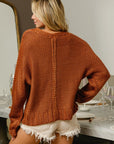 Sienna BiBi V-Neck Cable Knit Sweater