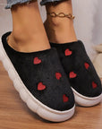 Heart Round Toe Flat Slippers