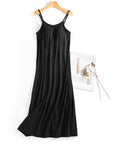 Black Scoop Neck Midi Cami Dress with Bra