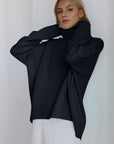 Basic Bae Turtleneck Dropped Shoulder Long Sleeve Sweater