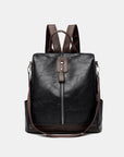 PU Leather Large Backpack Bag