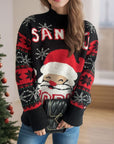 Santa Mock Neck Long Sleeve Sweater