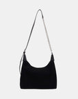 Suede Adjustable Strap Shoulder Bag