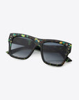 UV400 Patterned Polycarbonate Square Sunglasses