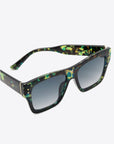 UV400 Patterned Polycarbonate Square Sunglasses