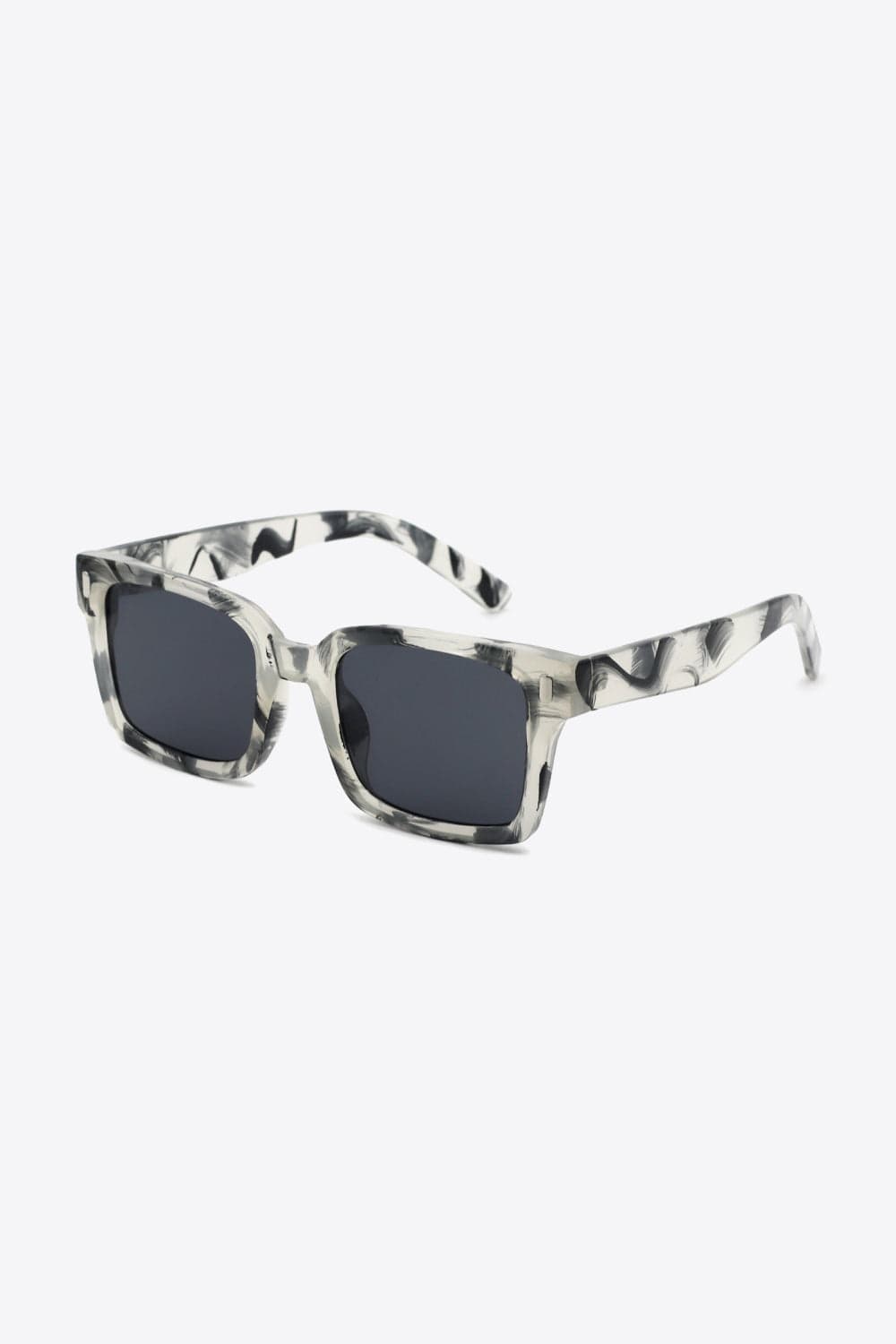 White Smoke UV400 Polycarbonate Square Sunglasses