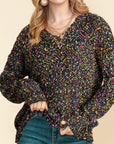 Confetti V-Neck Long Sleeve Sweater