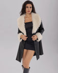 Fuzzy Long Sleeve Longline Coat