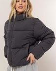 HYFVE Quilted Back Drawstring Puffer Jacket