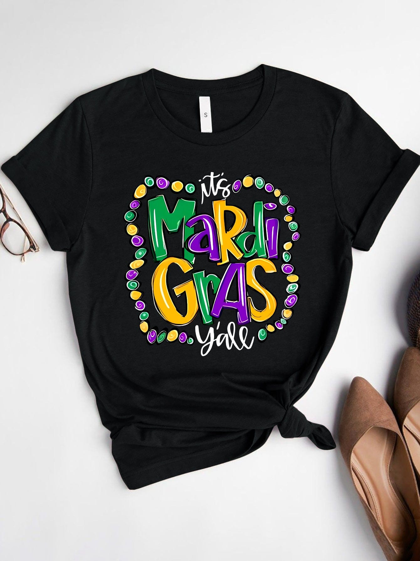 IT&#39;S MARDI GRAS Y&#39;ALL Round Neck T-Shirt