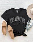 Light Gray LOS ANGELES CALIFORNIA Round Neck T-Shirt