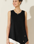 Ninexis Round Neck Button Side Tank