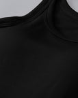 Black Round Neck Tank with Bra