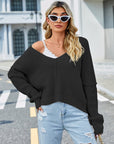 V-Neck Long Sleeve Sweater