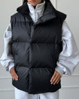 Zip Up Turtleneck Vest Coat