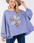 SAGE + FIG Flower Patch Dropped Shoulder Oversize Top