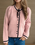 Button Down Long Sleeve Cardigan