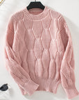 Round Neck Dropped Shoulder Sweater