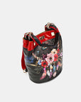 Nicole Lee USA Flower Pattern Adjustable Strap Backpack Bag