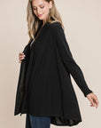 BOMBOM Open Front Long Sleeve Cardigan