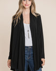 BOMBOM Open Front Long Sleeve Cardigan