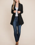 BOMBOM Open Front Long Sleeve Cardigan