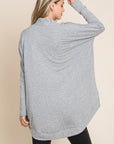 BOMBOM Open Front Long Sleeve Cocoon Cardigan