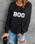 BOO Round Neck Long Sleeve Sweatshirt