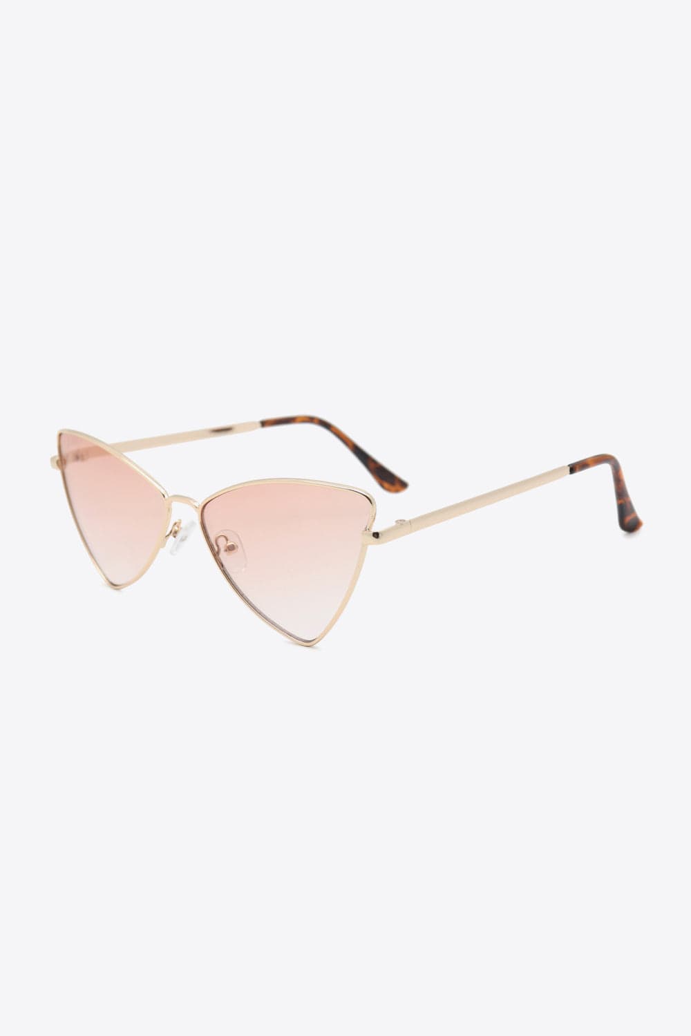 White Smoke Metal Frame Cat-Eye Sunglasses