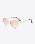 White Smoke Metal Frame Cat-Eye Sunglasses