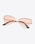 White Smoke Metal Frame Cat-Eye Sunglasses