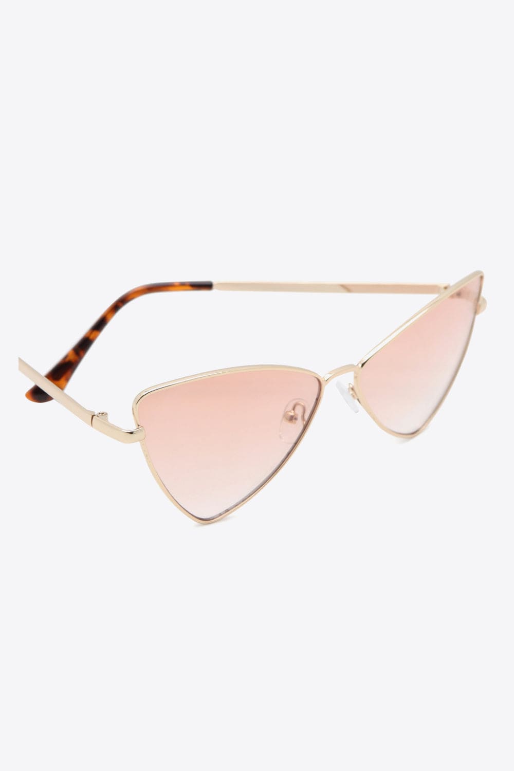 White Smoke Metal Frame Cat-Eye Sunglasses