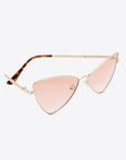 White Smoke Metal Frame Cat-Eye Sunglasses