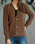 Tied V-Neck Long Sleeve Sweater