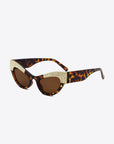 UV400 Rhinestone Trim Cat-Eye Sunglasses