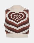 Heart Mock Neck Sweater Vest