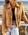 Zip-Up Suede Jacket