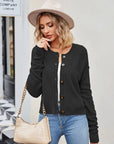 Button Down Exposed Seam Cardigan