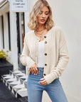 Button Down Exposed Seam Cardigan