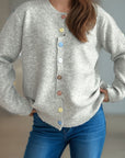 Button Down Long Sleeve Cardigan